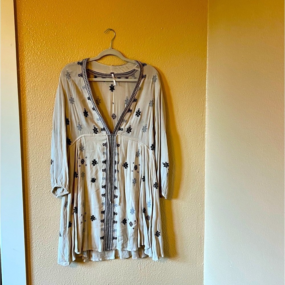 Embroidered Free People Bohemian Dress